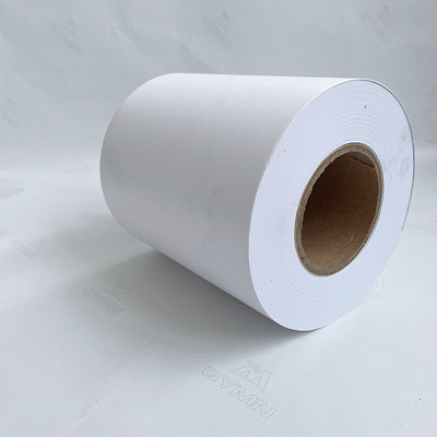 As etiquetas autoadesivas do filme da pérola com derretimento quente colam o papel de papel glassine branco